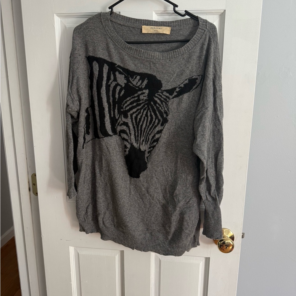 Zara Charcoal Knit Pullover